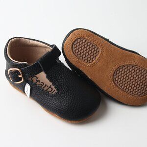 Starbie Soft-Sole Baby Mary Janes Black Baby Shoes Toddler Shoes